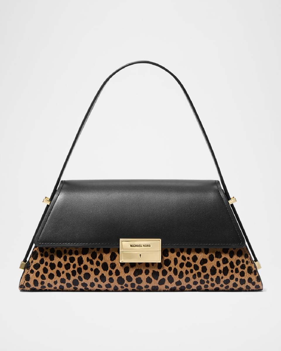 Ludlow Medium Cheetah Calf Hair Shoulder Bag